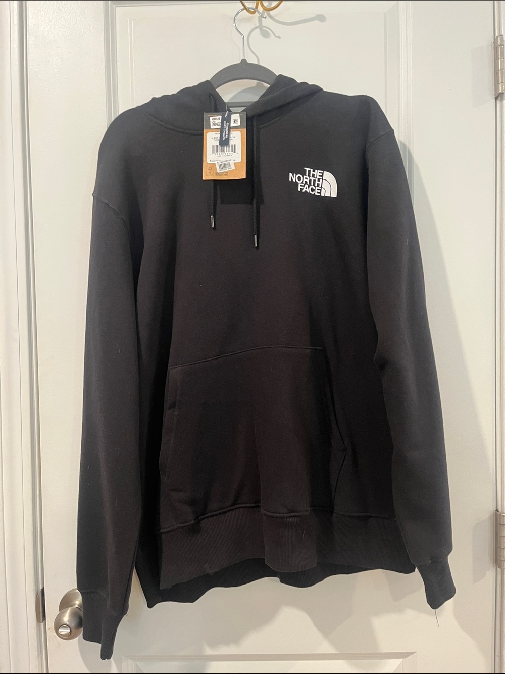 The North Face Black Pullover Hoodie with White Logo